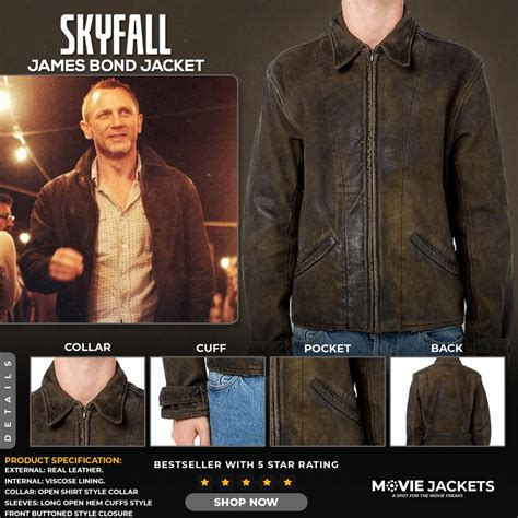 skyfall leather jacket replica|james bond quilted jacket.